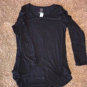 Black xlarge  long black open section sleeve